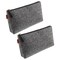 Creekview Home Emporium Felt Pencil Case Set - Gray Pencil Bag 2pc Set